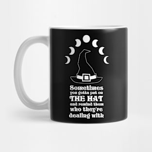 The Hat - Minimalist Halloween Witch Hat and Moon Mug